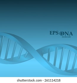 Vector and mesh DNA molecule structure background illustration. Science and biotechnology organic design element