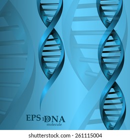 Vector and mesh DNA molecule structure background illustration. Science and biotechnology organic design element