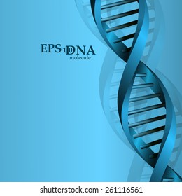 Vector and mesh DNA molecule structure background illustration. Science and biotechnology organic design element