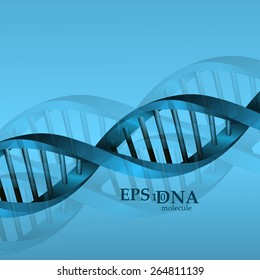 Vector and mesh DNA molecule structure background illustration. Science and biotechnology organic design element