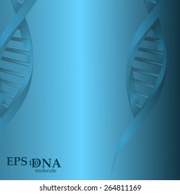Vector and mesh DNA molecule structure background illustration. Science and biotechnology organic design element