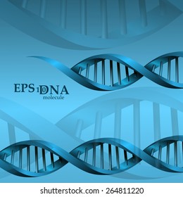 Vector and mesh DNA molecule structure background illustration. Science and biotechnology organic design element