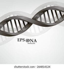 Vector and mesh DNA molecule structure background illustration. Science and biotechnology organic design 