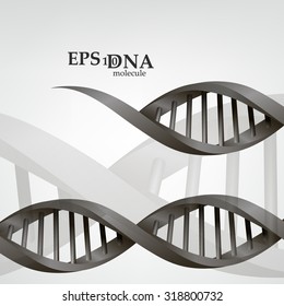 Vector and mesh DNA molecule structure background illustration. Science and biotechnology organic design