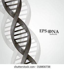 Vector and mesh DNA molecule structure background illustration. Science and biotechnology organic design