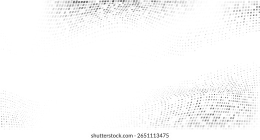 Vector mesh dotted halftone gradient texture. Vanishing polka dot art modern abstract