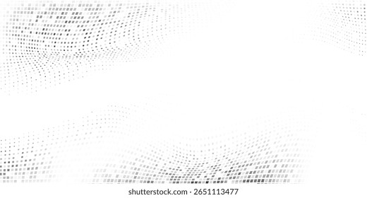 Vector mesh dotted halftone gradient texture. Vanishing polka dot art