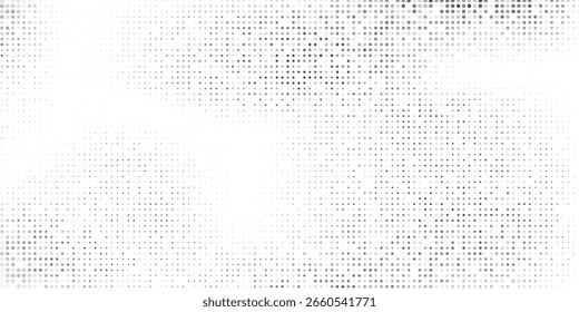 Textura de degradado semitono punteado de malla de Vector. Fondo de lunares desapareciendo. Gradación de puntos repetida abstracta