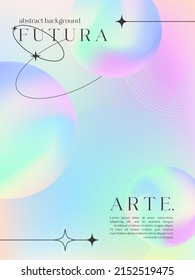 Vector mesh gradient background with wireframe geometric shapes and futuristic spheres.Abstract illustration in y2k aesthetic.Pastel colors.Trendy minimalist design for banners,social media,covers.
