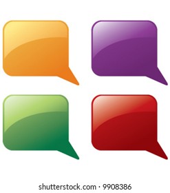 Vector message bubble balloons