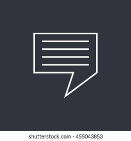 Vector message bubble icon