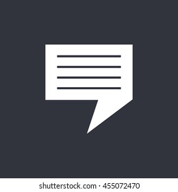 Vector message bubble icon