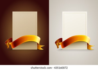 Vector message card with beautiful banner.