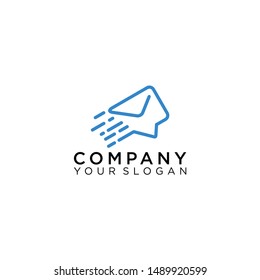 Vector Message Design Logo Instant. modern line variation.