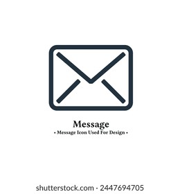 Vector message icon isolated on white background. message symbol for web and mobile applications.