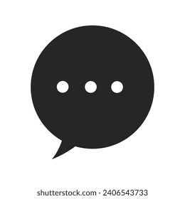 Vector message icon outline style ui ux design element.