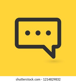 Vector message icon. Speech bubble concepts. Modern signs, outline symbols collection, simple thin line icon for websites, web design, mobile app, infographics.