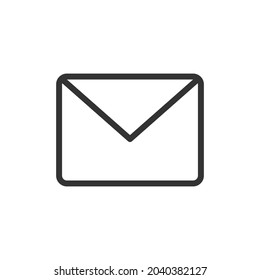 Vector message line icon. Symbol in trendy outline style. Vector illustration isolated on a white background. 