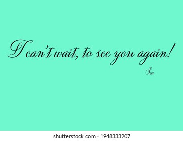 vector message from sea illustration, quote and wallpaper