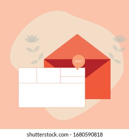 Vector message template for email newsletter.