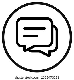 Ícone de mensagens vetoriais, conversa, chat em grupo. Perfeito para aplicativos e interfaces web, infográficos, apresentações, marketing, etc.