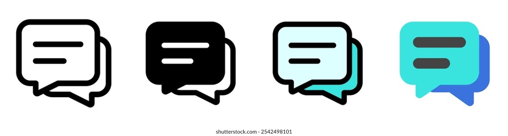 Vector messages, conversation, group chat icon. Perfect for app and web interfaces, infographics, presentations, marketing, etc.