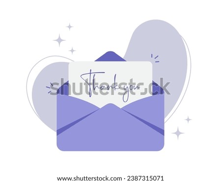 vector messege latter text thank you