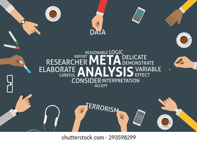 vector meta analysis concept,template