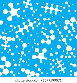 Vector Meta ball Connect Dot Set. Molecule chain. Circle Shapes. Abstract Seamless Geometric Dots. Morphing Blob for Pattern, Sticker, Badge, Poster, Web Design.