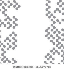 Vector Meta ball Connect Dot Set. Grey Molecule chain. Circle Shapes. Abstract Geometric Dots. Morphing Blob for Pattern, Sticker, Badge, Poster, Web Design.