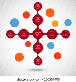 vector metaball colorful round diagram infographics for presentations