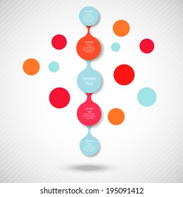 vector metaball colorful round diagram infographics for presentations