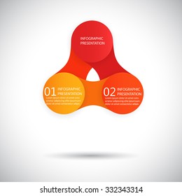 vector metaball colorful round diagram infographics for presentations. business flat design infographics chart template