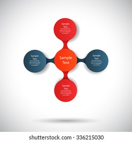 vector metaball colorful round diagram infographics for presentations