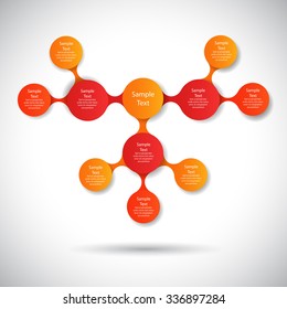 vector metaball colorful round diagram infographics for presentations