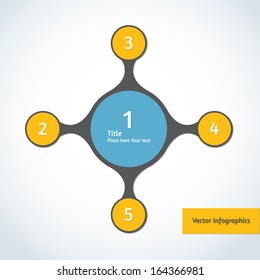 Vector metaball infographic elements. Flat design