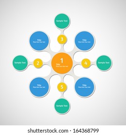 Vector metaball infographic elements. Flat design