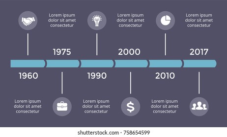 Vector metaball triangles timeline infographic, diagram chart, graph presentation. Business progress concept with 7 options, parts, steps, processes. Dark slide 16x9.