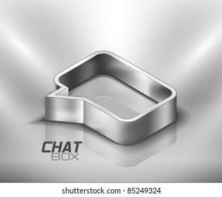 Vektor-Metal-3D-Sprachblase