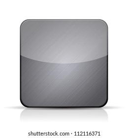 Vector metal app icon on white background. Eps10