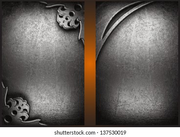 Vector metal background set