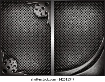 Vector metal background set