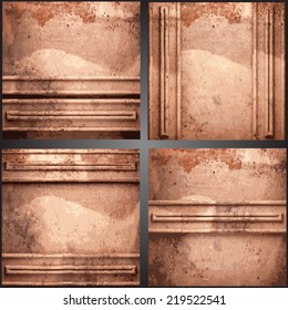 Vector metal background set