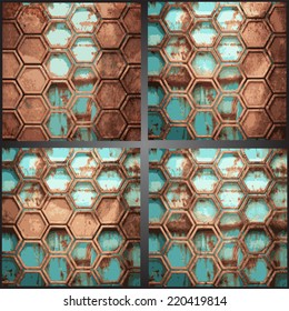 Vector metal background set