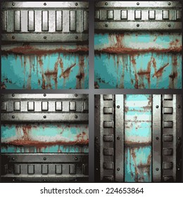 Vector metal background set