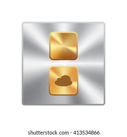 Vector metal button 