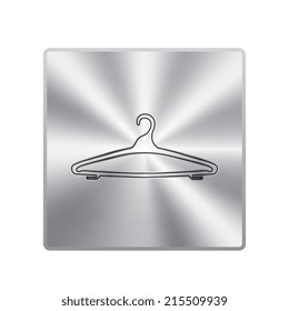 Vector metal button with Hanger - Vector icon