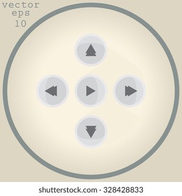 Vector metal button with media button