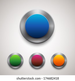 Vector metal button set