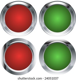 Vector metal buttons